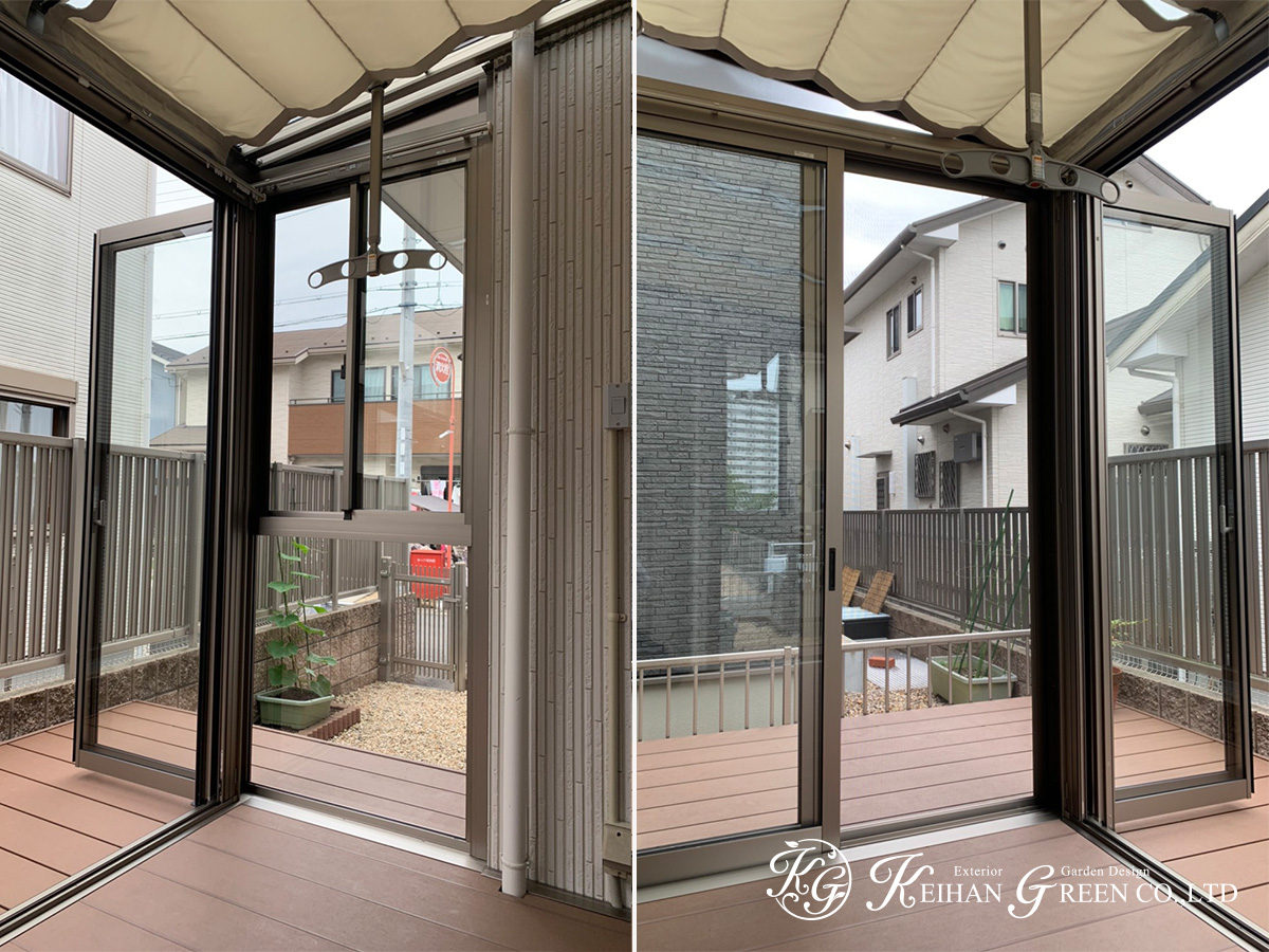 gardenroom - ガーデンルームとウッドデッキで敷地を有効活用　草津市