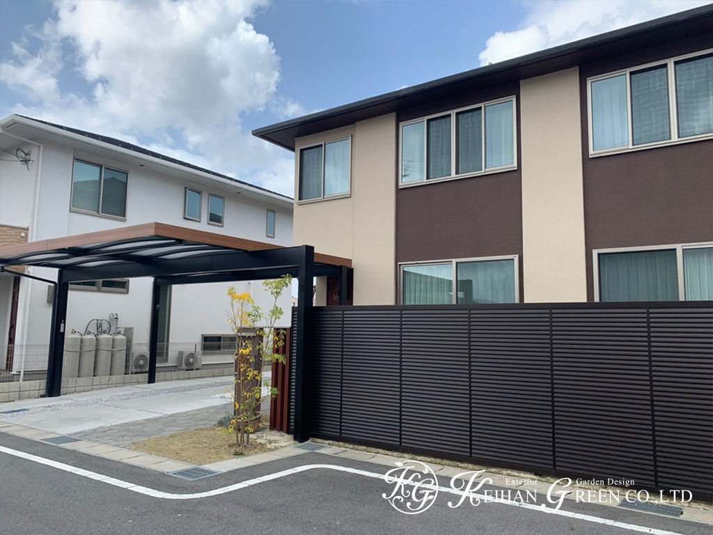 main - 機能面にもしっかり配慮したスタイリッシュ外構　栗東市