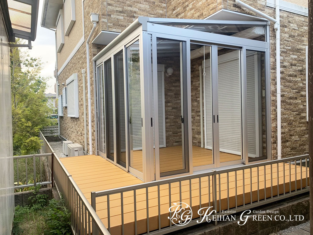 main - ご家族のアウトドアリビングに、家事スペースに ～ テラス囲いでお庭を有効活用　守山市