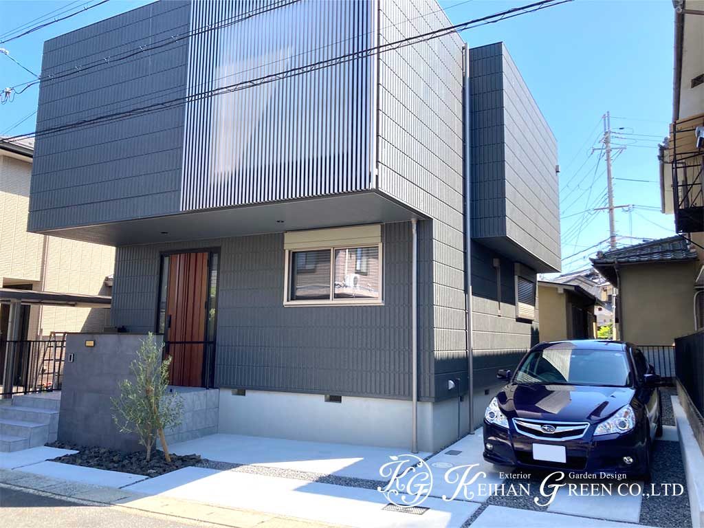 main 7 - ヘーベルハウスに調和したシンプルモダンな新築外構　大津市
