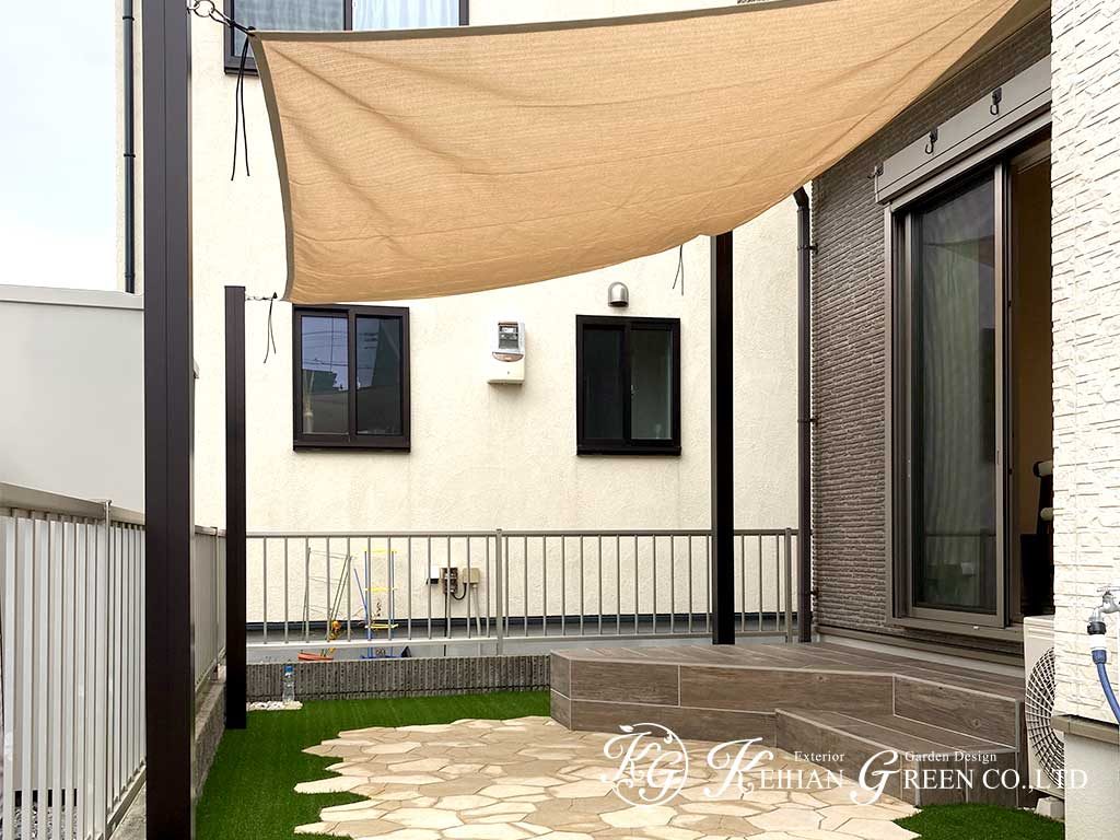 main 5 - タイルデッキとシェードでおうち時間を快適に　守山市