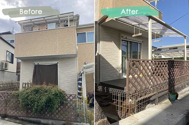 dummy - ウッドデッキで使いやすいお庭に